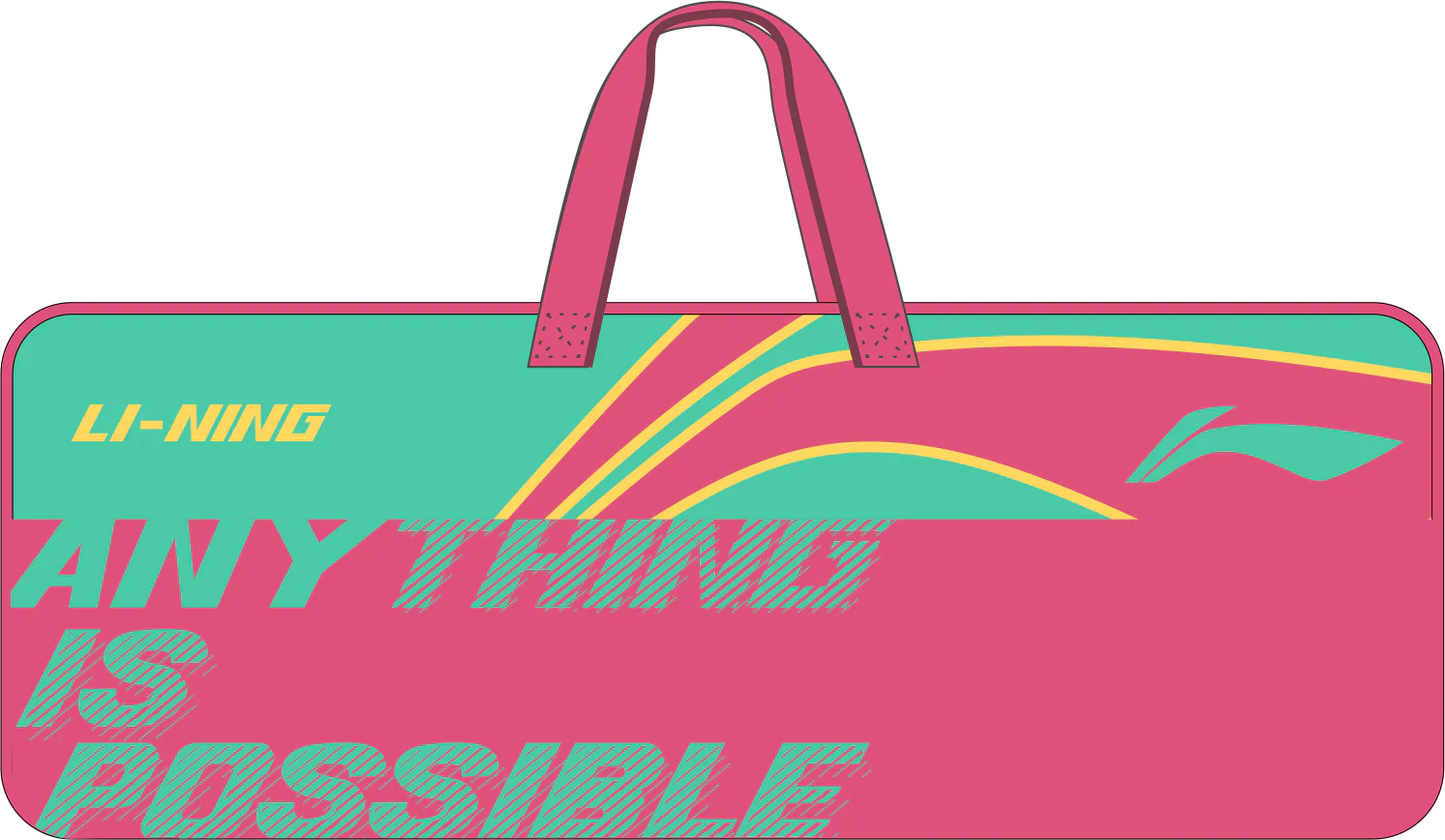 Badminton Square Bag "International Player" pink - ABJS057-3 - Image 4