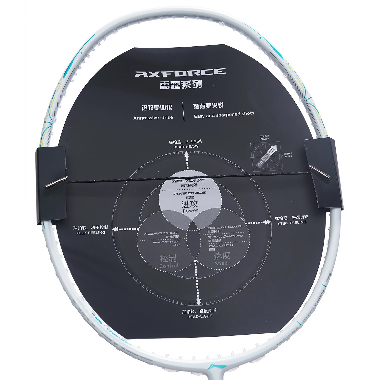 Badmintonschläger AXFORCE 60 (4U) White - unbespannt - AYPT053-1/AYPT281-4 - Image 8