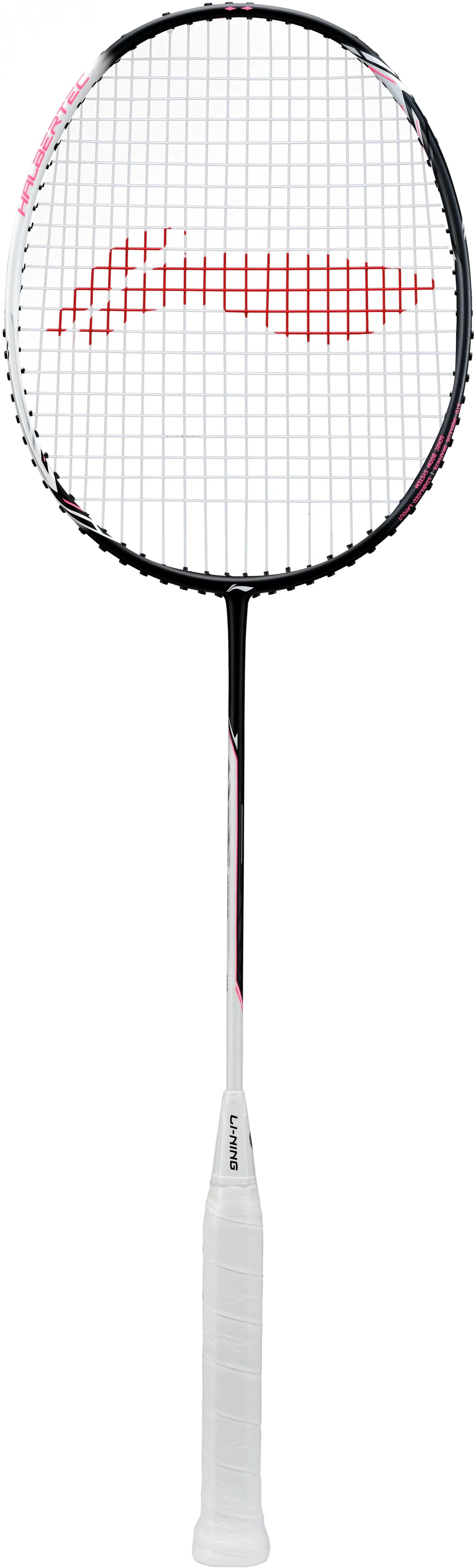 Badmintonschläger HalberTec 2000 (4U) white/black- bespannt - AYPT377-40