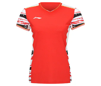 Damen Wettkampfshirt "International Teams Ocean" - rot - AAYV056-1