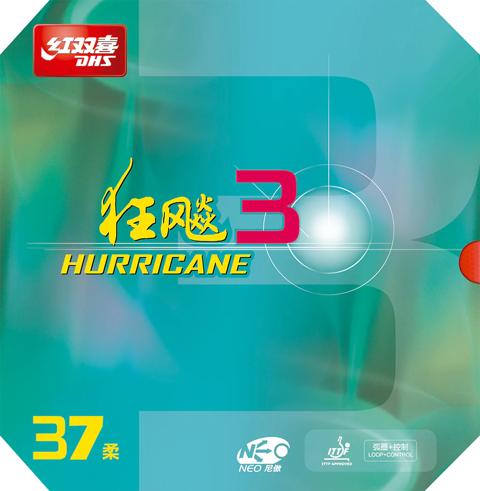DHS NEO Hurricane 3 Soft 37 2.15 Belag Schwarz - DXDP009-5