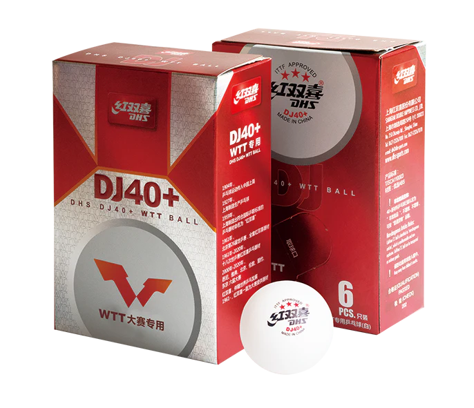 DHS Tischtennisball DJ40 WTT Weiß (6 Pack) DXAR002-1/DXAV001-2 - Image 3