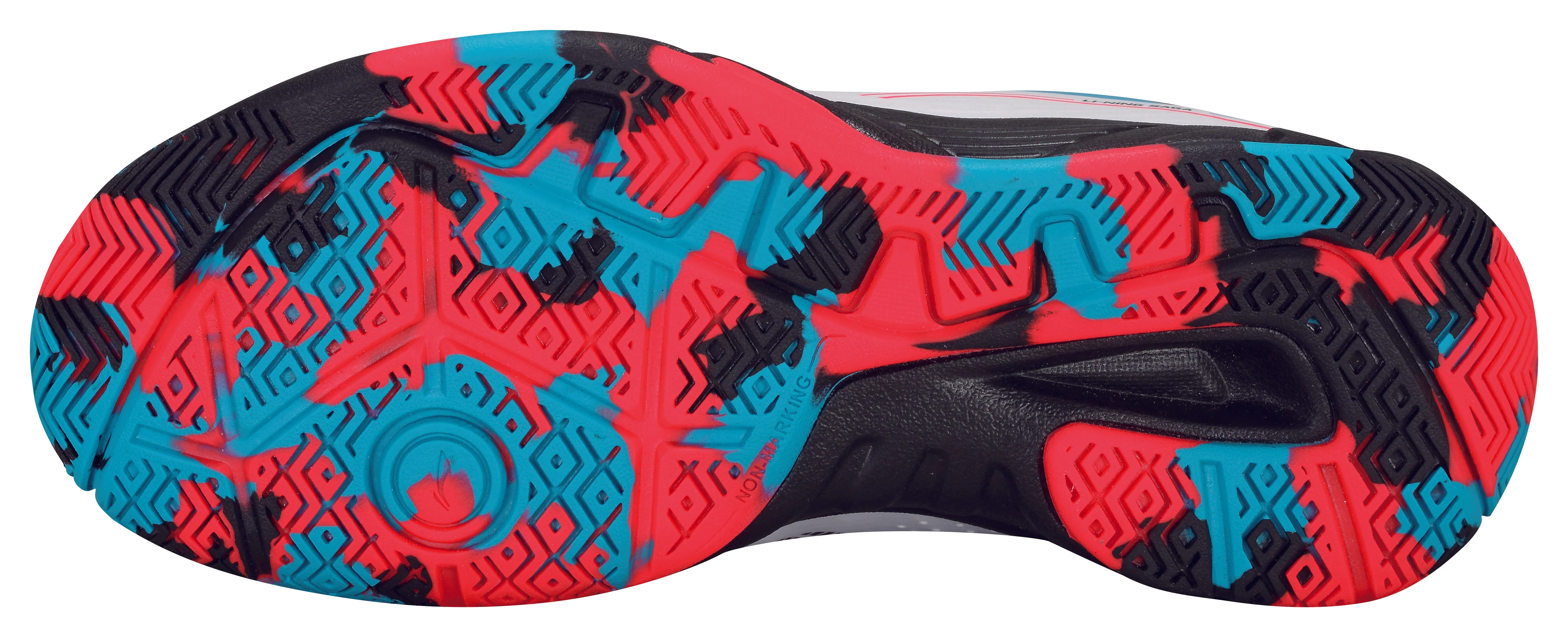 Kinder Badmintonschuh "Saga II Lite JR" weiß-schwarz-rot - AYTT008-1 - Image 4