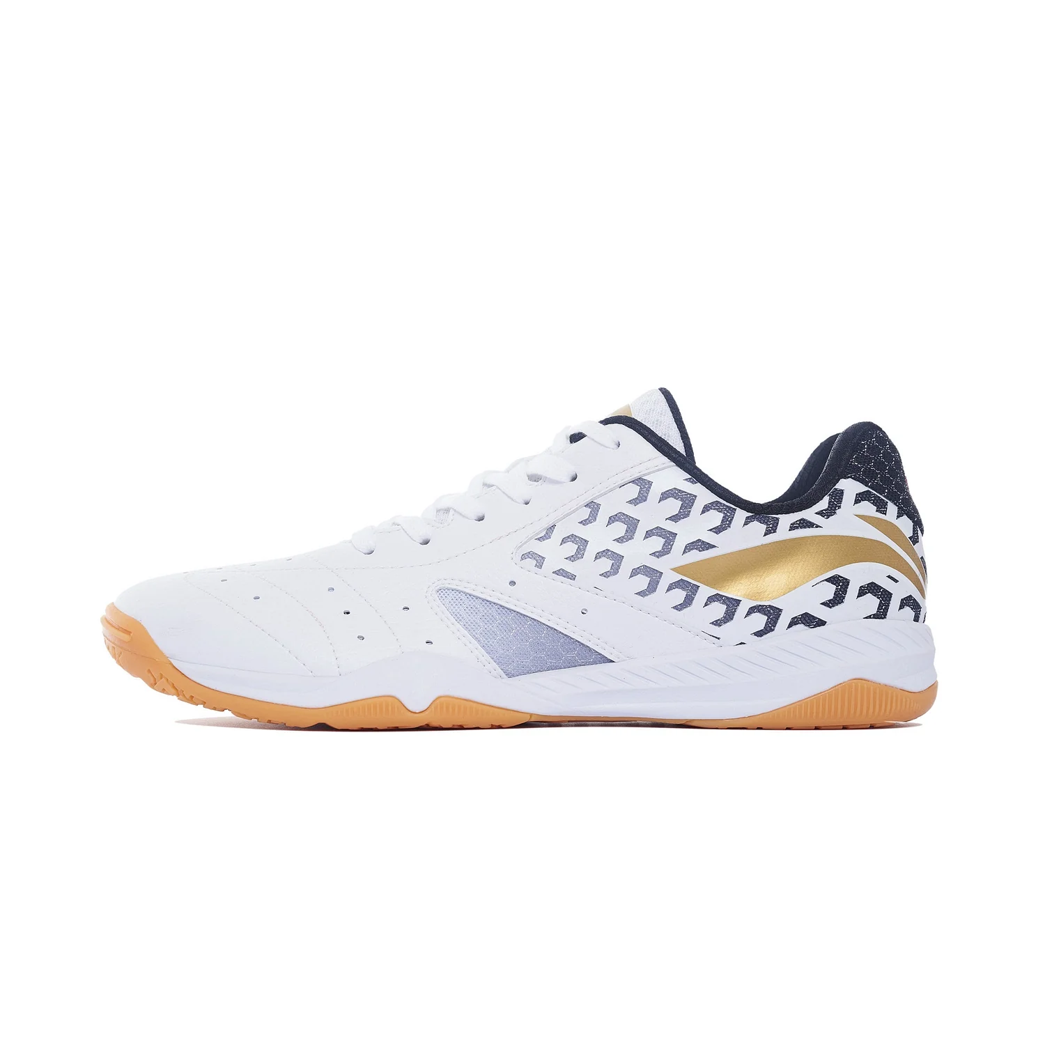Professional Unisex Tischtennis Schuh "Champion" weiß/gelb - APPS001-1 - Image 2