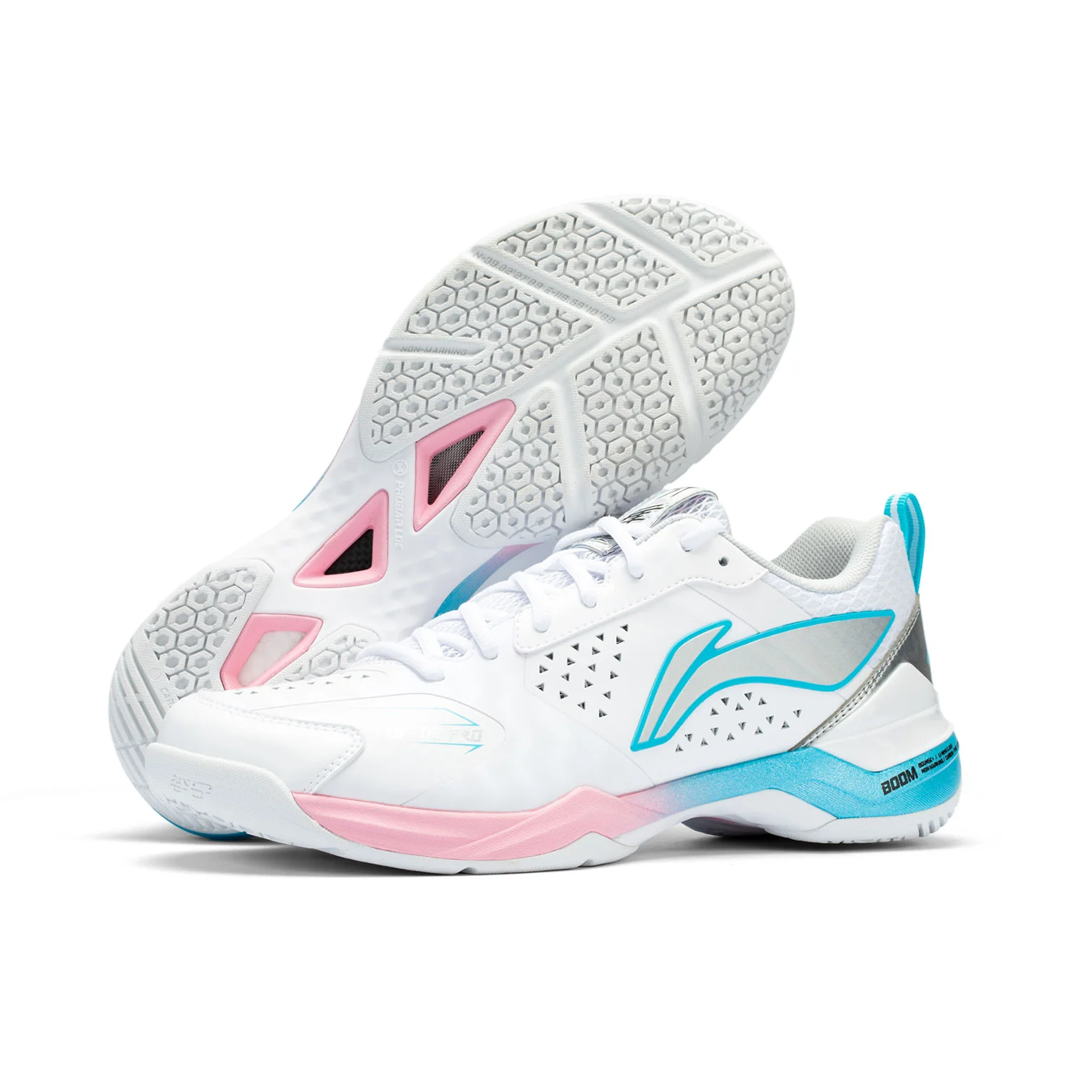 Unisex Badmintonschuh ''Blade II Pro'' - weiß/pink/hellblau - AYZV001-2 - Image 4