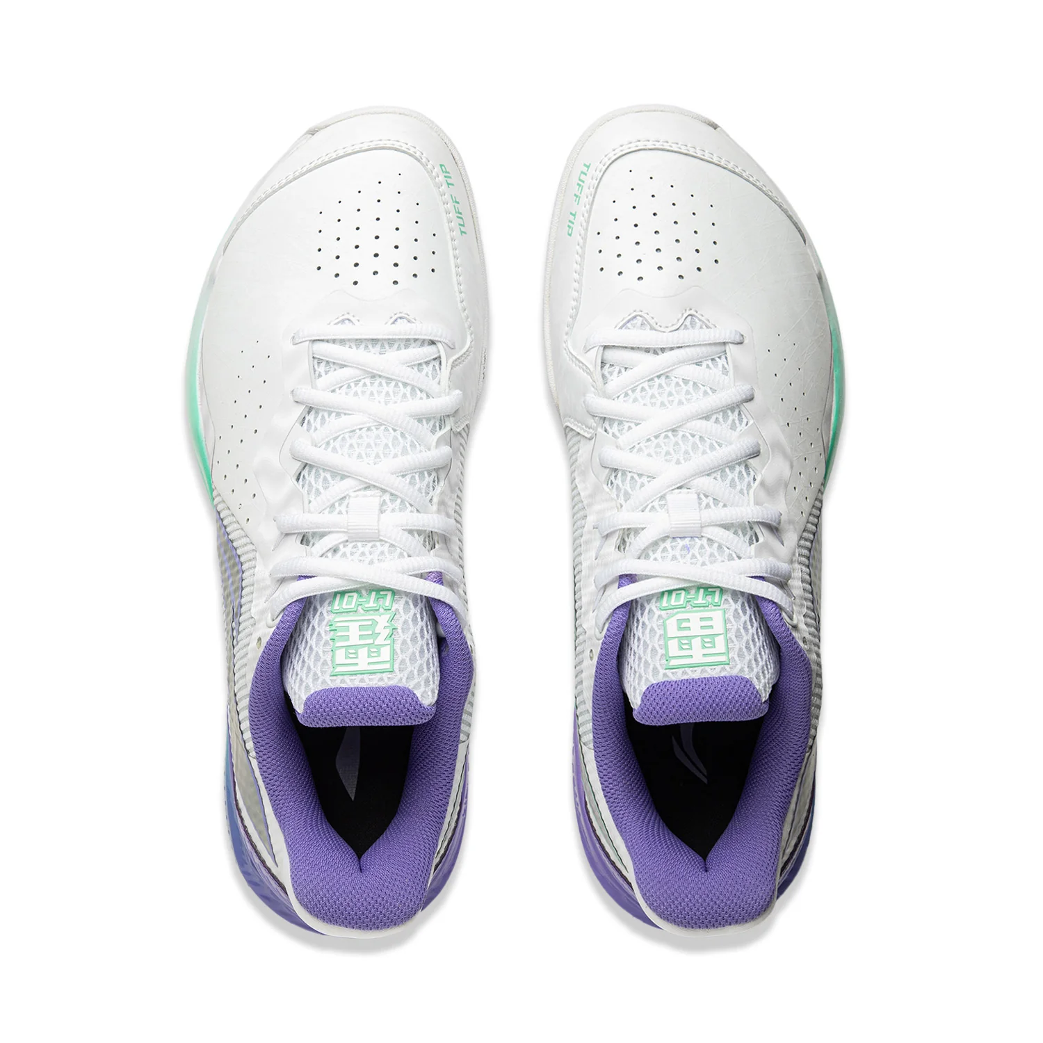 Unisex Badmintonschuh Donner 2 - weiß/lila - AYZU015-1 - Image 12