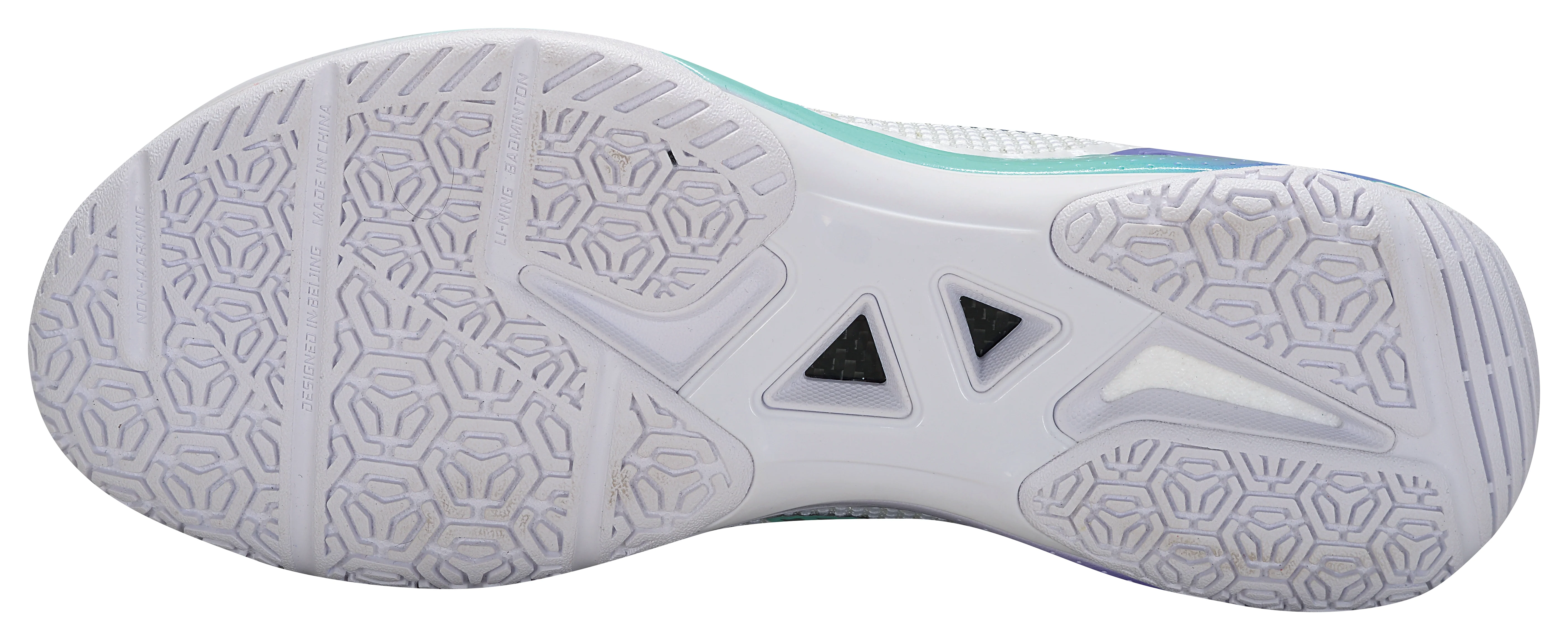 Unisex Badmintonschuh Donner 2 - weiß/lila - AYZU015-1 - Image 4