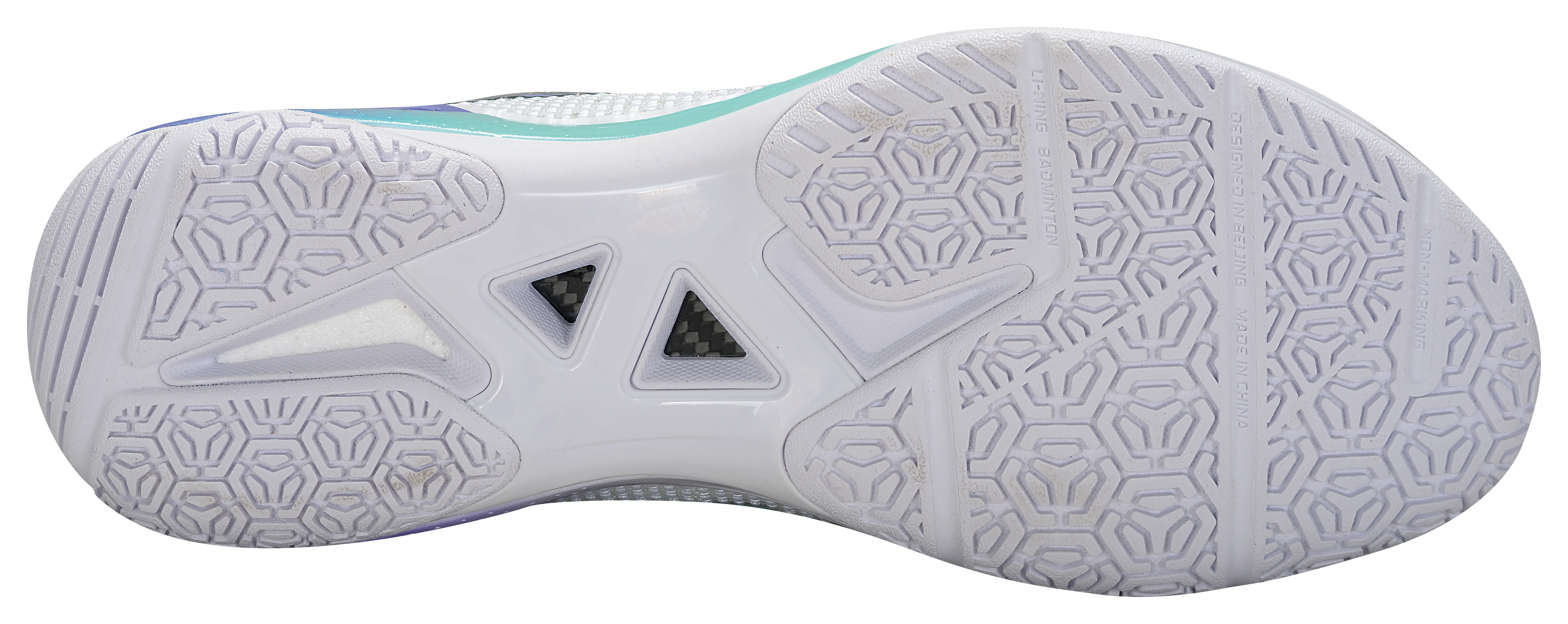 Unisex Badmintonschuh Donner 2 - weiß/lila - AYZU015-1 - Image 5
