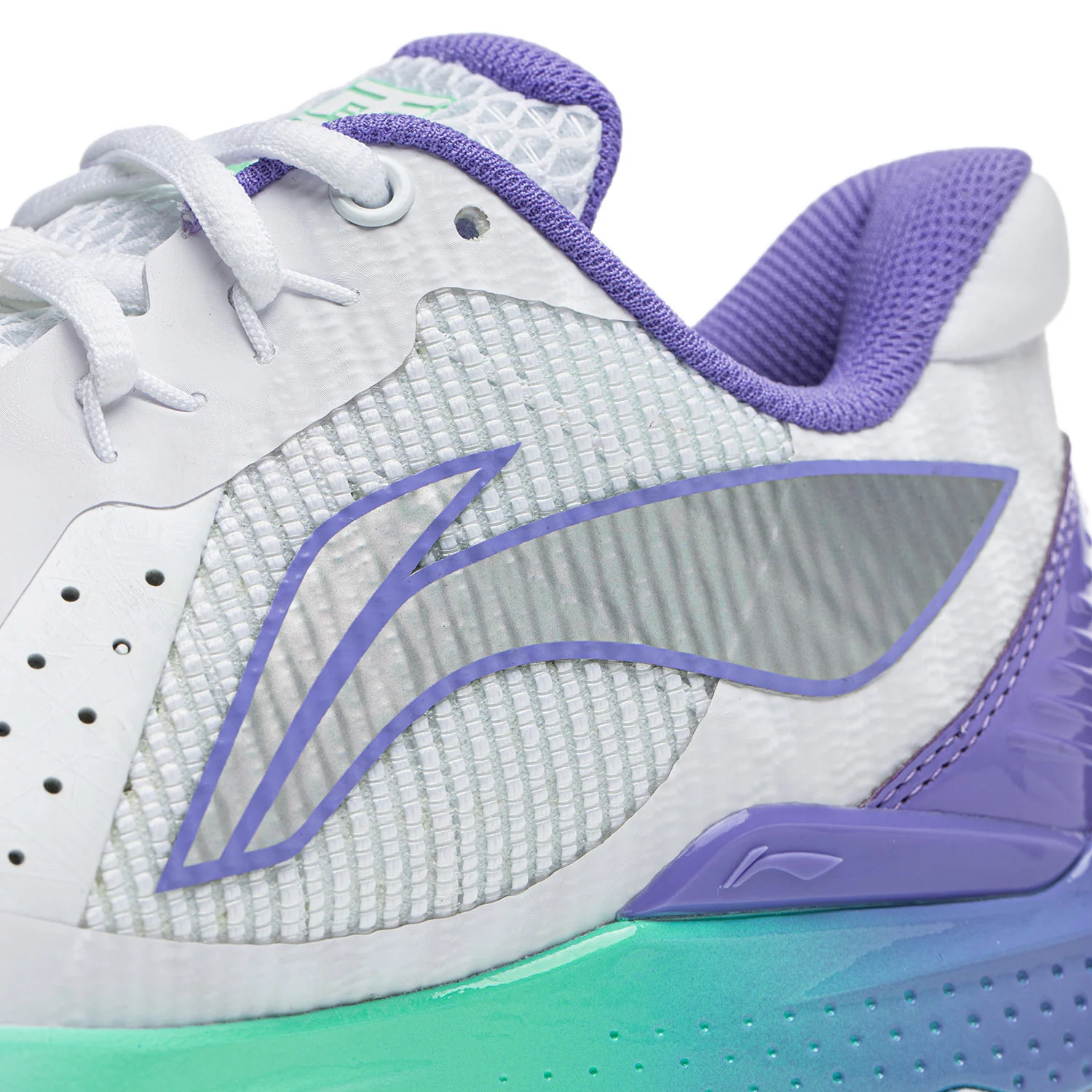 Unisex Badmintonschuh Donner 2 - weiß/lila - AYZU015-1 - Image 8