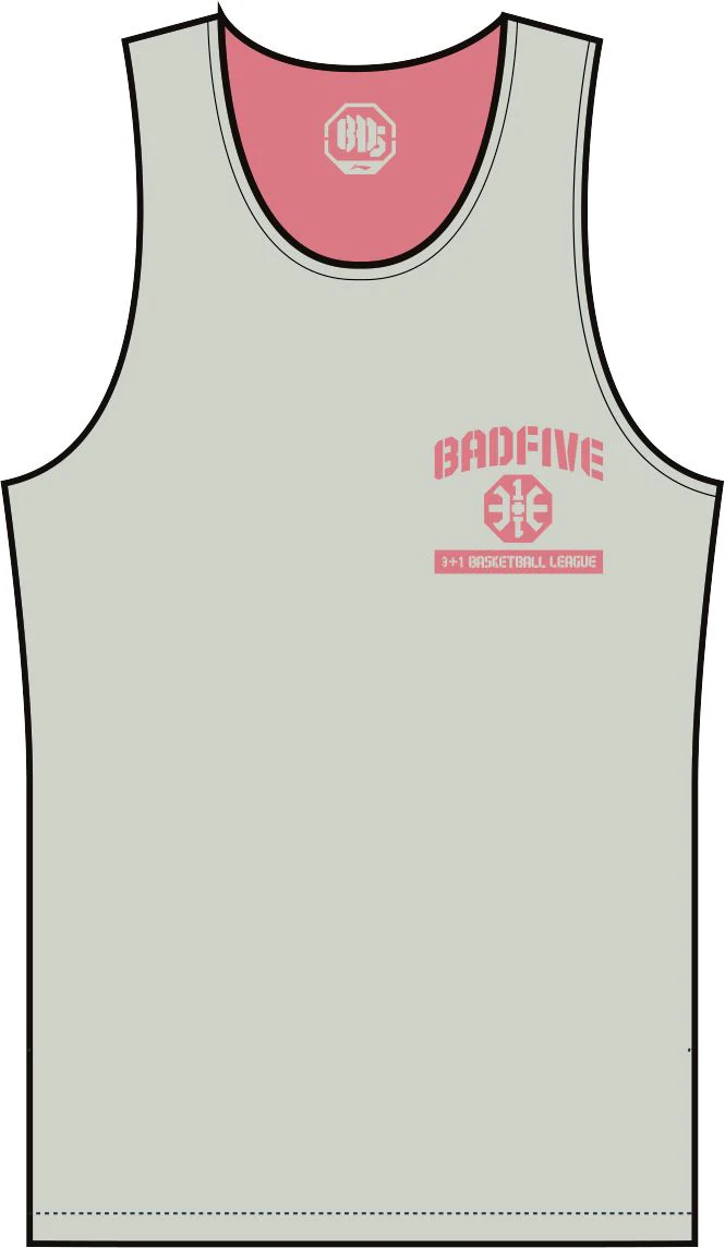 Unisex Basketball-Competition ReverseTop "Anti-Warrior" Badfive BIG orange+grau - AAYT045-9 - Image 2