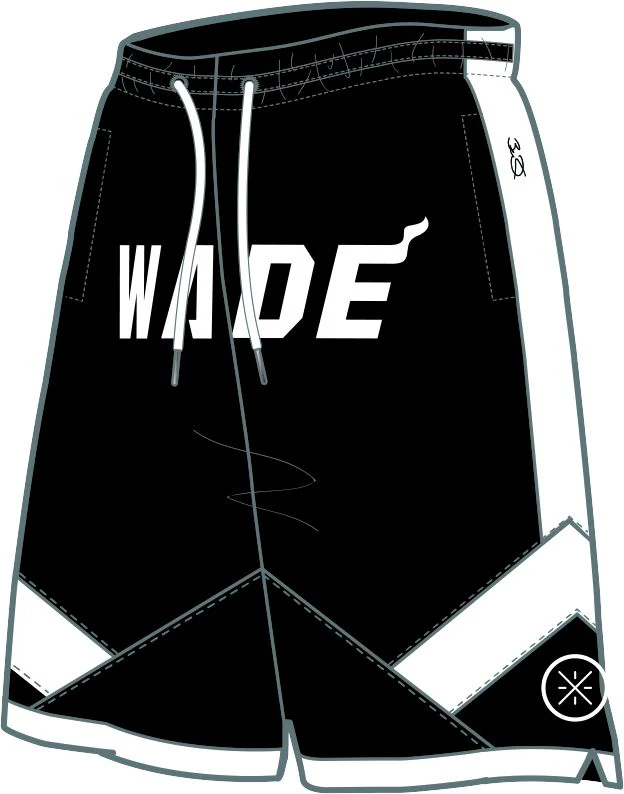 Unisex Basketball-Short "Wade-Style" Schwarz-Weiß - AAPT051-14 - Image 2