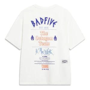 Unisex Basketball T-Shirt "BADFIVE" Anti-Warrior weiß - AHST289-5 - Image 4