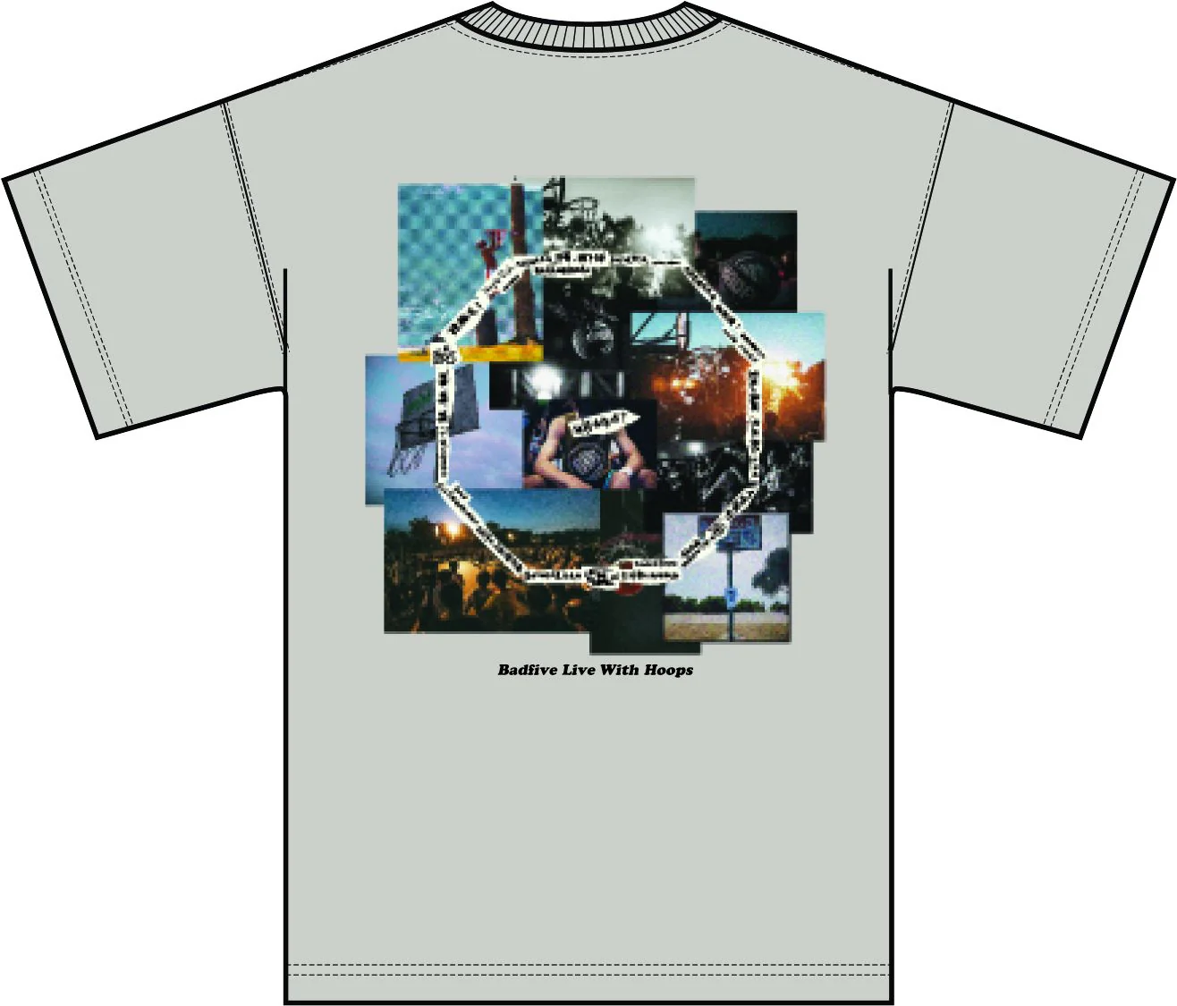 Unisex Basketball T-Shirt "BADFIVE" No-War hellgrau - AHST281-3 - Image 4