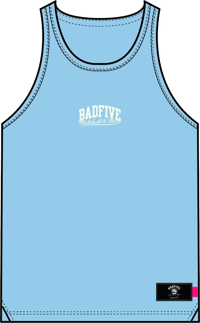 Unisex Basketball-Training Top Uni-Classic "No Warrior" Badfive hellblau - AVST031-8 - Image 2