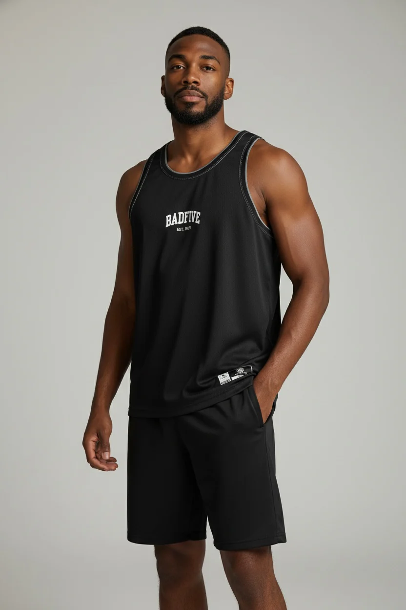 Unisex Basketball-Training Top Uni-Classic "No Warrior" Badfive schwarz - AVST031-1