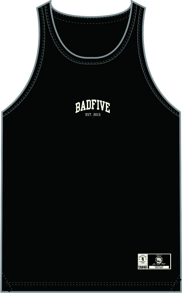 Unisex Basketball-Training Top Uni-Classic "No Warrior" Badfive schwarz - AVST031-1 - Image 2