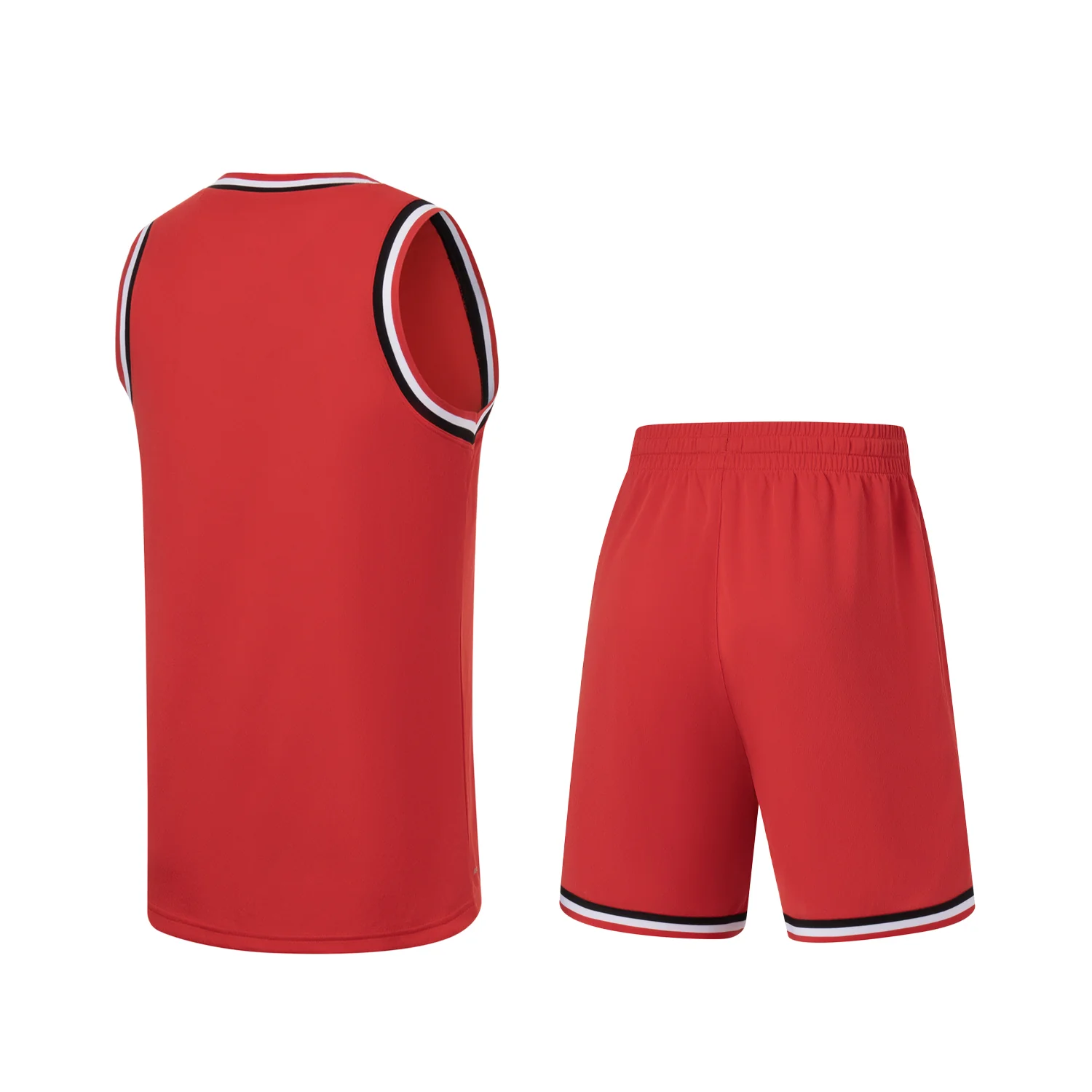Unisex Basketball Wettkampf-Dress "TEAM" (Set aus Tank und Shorts) Rot - AATT001-2 - Image 2