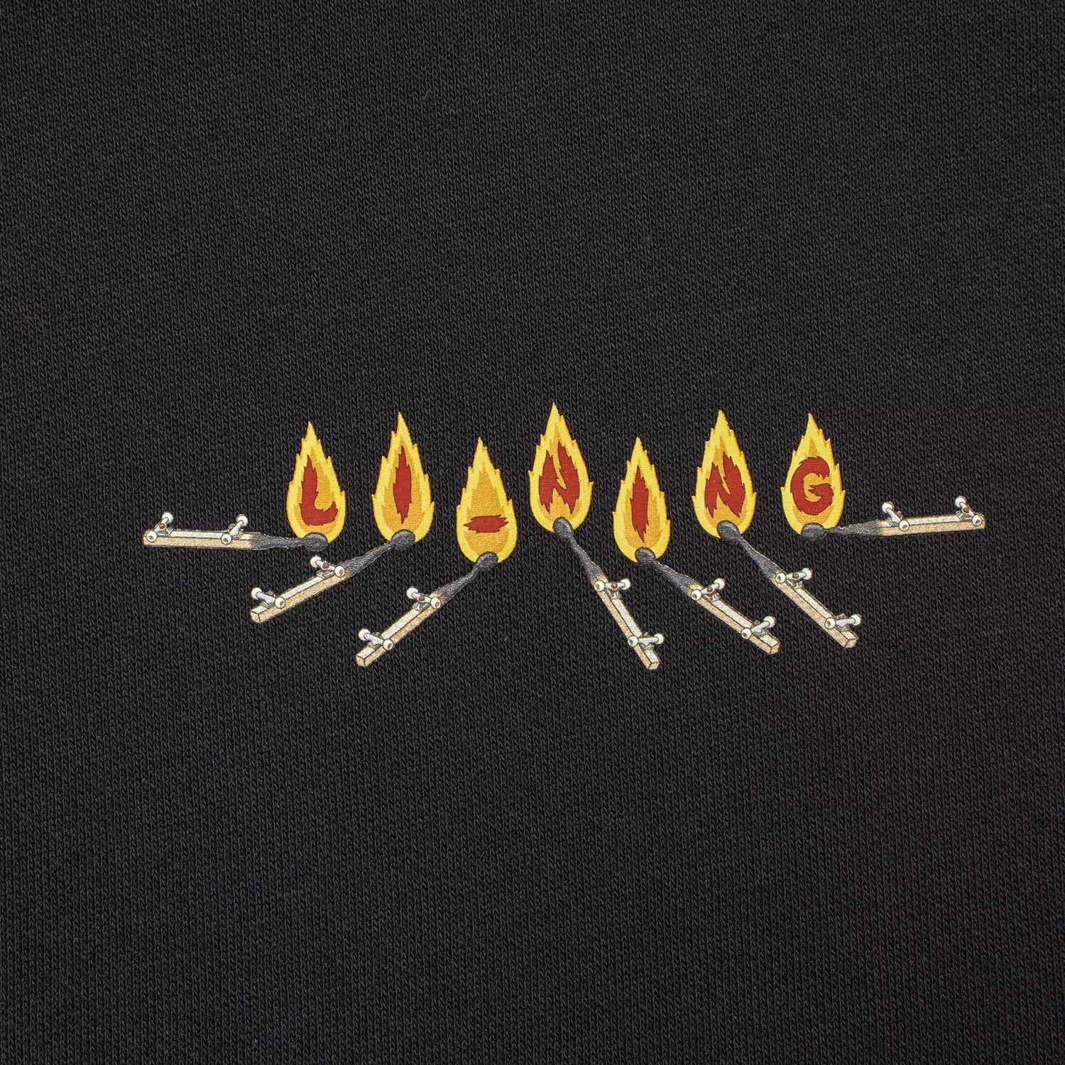 Unisex Skateboard Casual Hoody "LN FIRE" schwarz - AWDT953-1 - Image 7