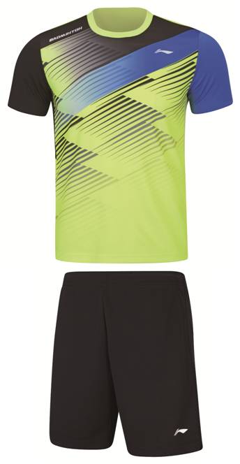 Unisex Team-Line Set SPEED (Set aus Shirt und Shorts) gelb + schwarz - AATS007-3 - Image 3