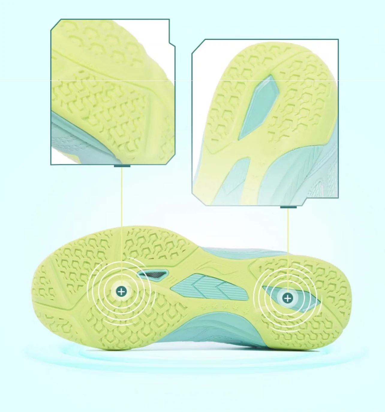 Unisex Tischtennisschuh Hawk Eye 2.0 - grün - APTT005-4 - Image 2