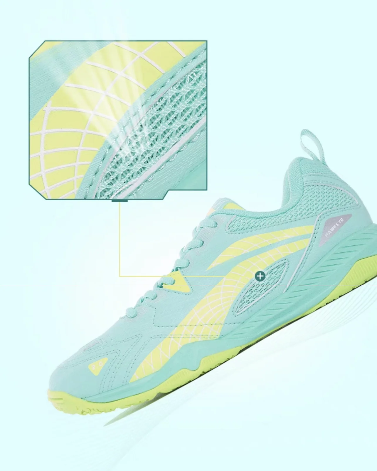 Unisex Tischtennisschuh Hawk Eye 2.0 - grün - APTT005-4 - Image 4